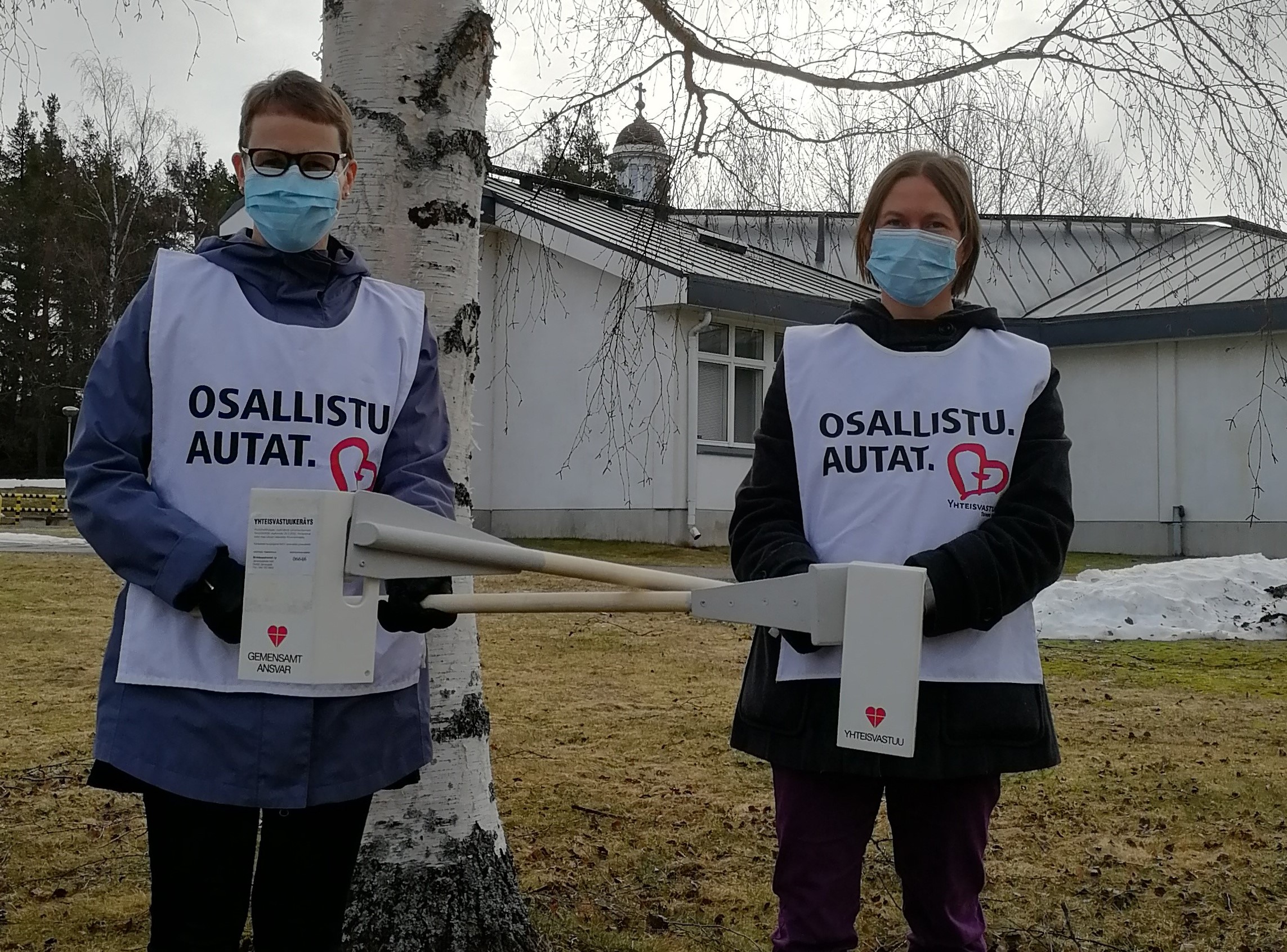 Yhteisvastuukävely Johanna Kovalainen ja Pauliina Tyllilä