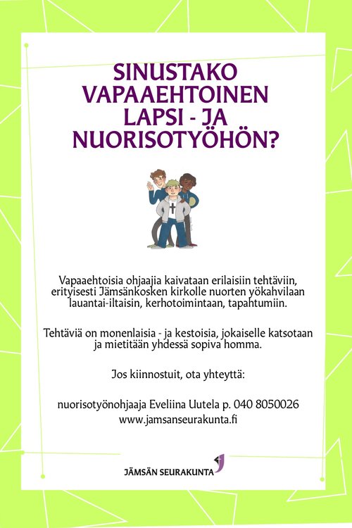 Vapaaehtoiseksi kaivataan porukkaa